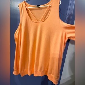 Torrid Cold Shoulder strappy top in peach